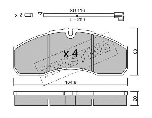 set placute frana,frana disc