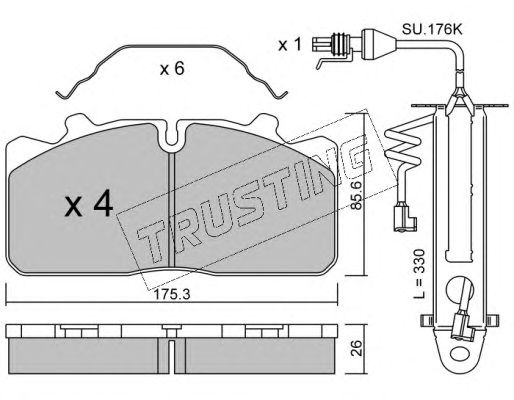 set placute frana,frana disc