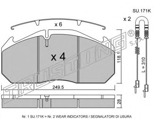 set placute frana,frana disc