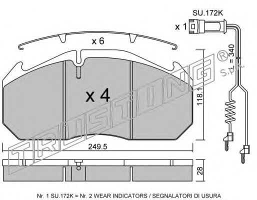 set placute frana,frana disc