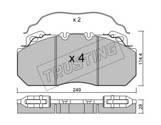 set placute frana,frana disc