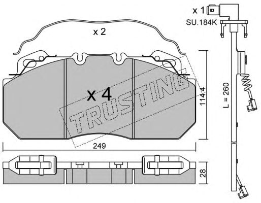 set placute frana,frana disc