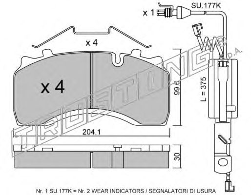 set placute frana,frana disc