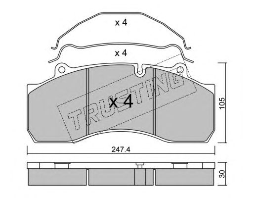 set placute frana,frana disc