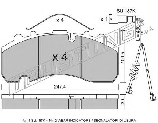 set placute frana,frana disc