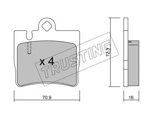 set placute frana,frana disc