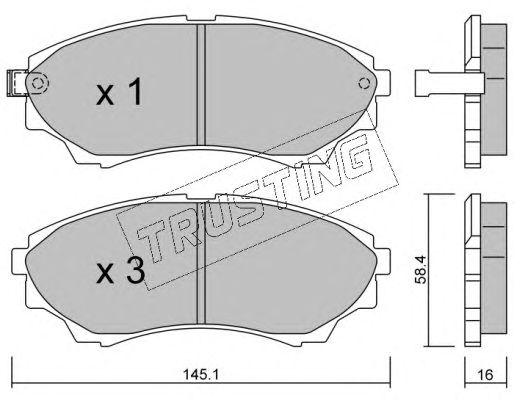 set placute frana,frana disc