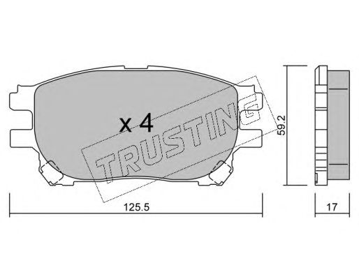 set placute frana,frana disc