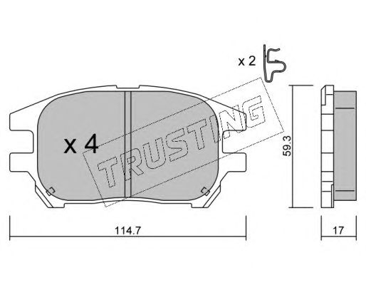 set placute frana,frana disc