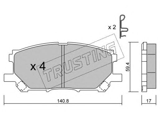 set placute frana,frana disc