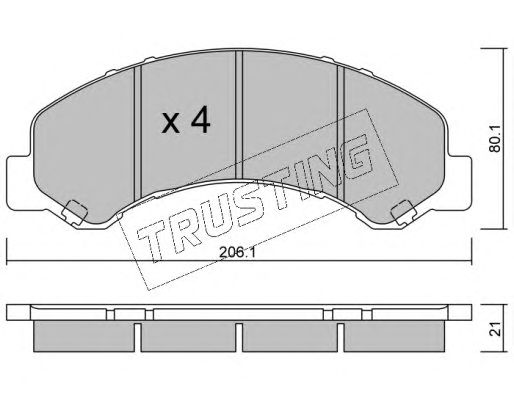 set placute frana,frana disc