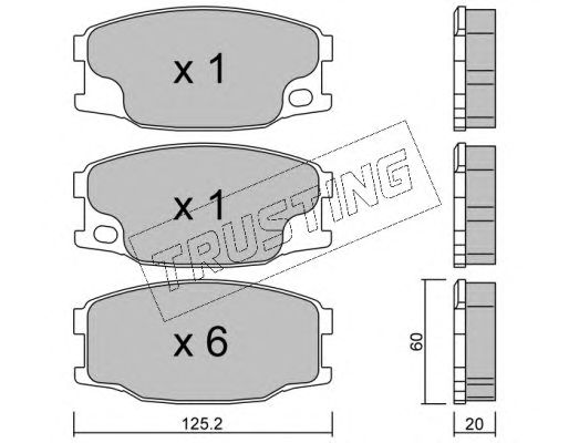 set placute frana,frana disc