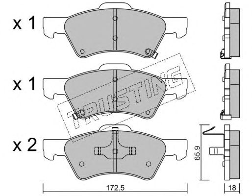 set placute frana,frana disc