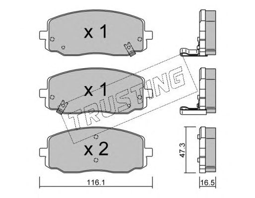 set placute frana,frana disc