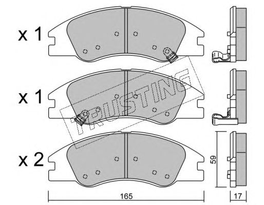 set placute frana,frana disc