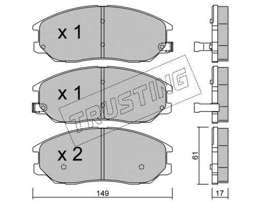 set placute frana,frana disc