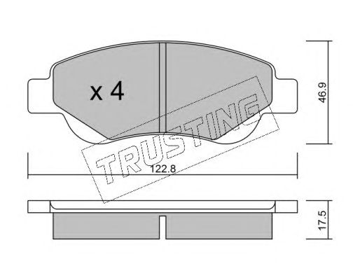 set placute frana,frana disc