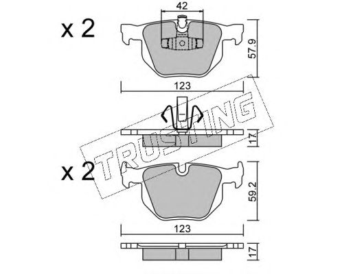 set placute frana,frana disc