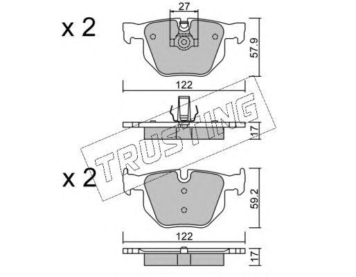 set placute frana,frana disc