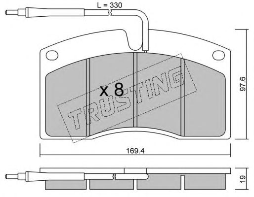 set placute frana,frana disc