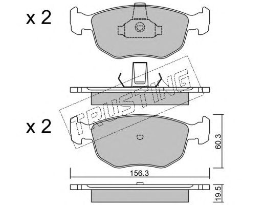 set placute frana,frana disc