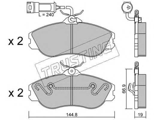 set placute frana,frana disc