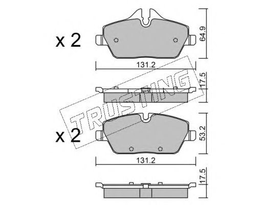 set placute frana,frana disc