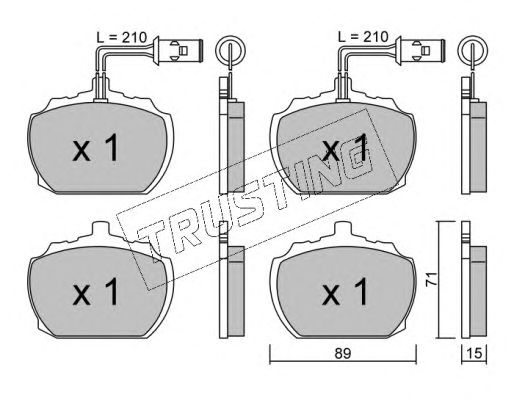 set placute frana,frana disc