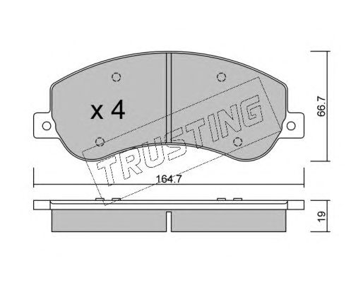 set placute frana,frana disc