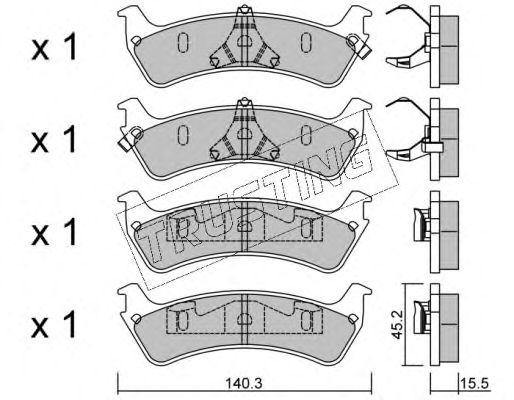 set placute frana,frana disc