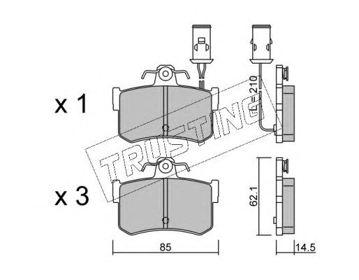 set placute frana,frana disc