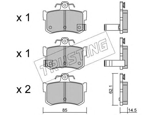 set placute frana,frana disc