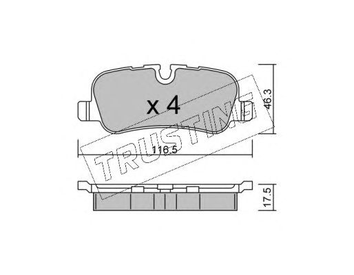 set placute frana,frana disc