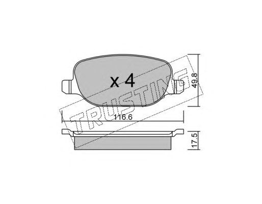 set placute frana,frana disc