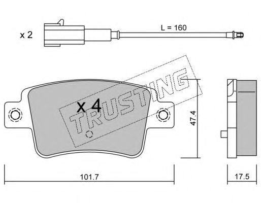 set placute frana,frana disc