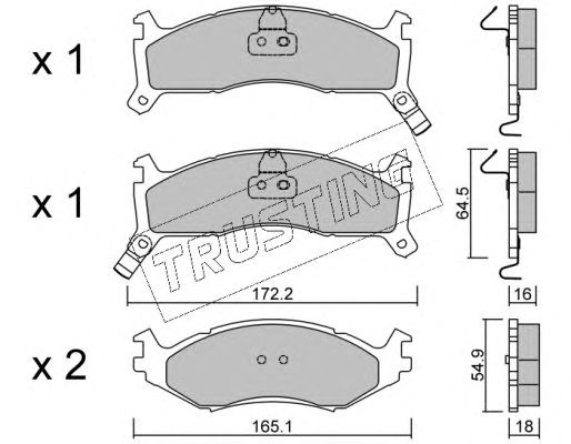 set placute frana,frana disc