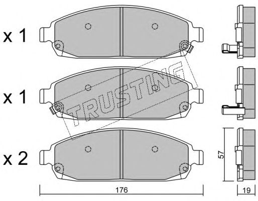 set placute frana,frana disc