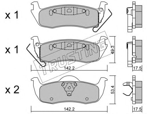 set placute frana,frana disc