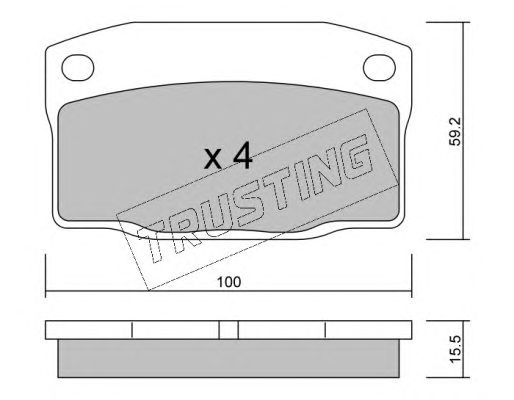 set placute frana,frana disc