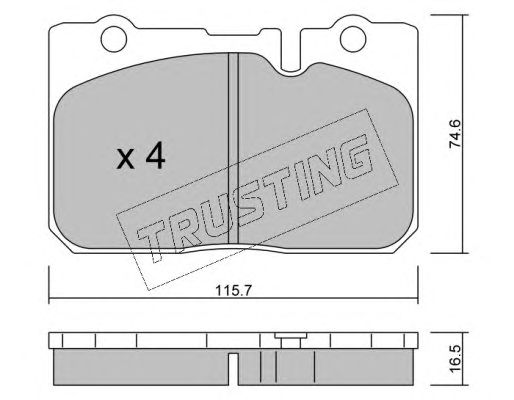 set placute frana,frana disc