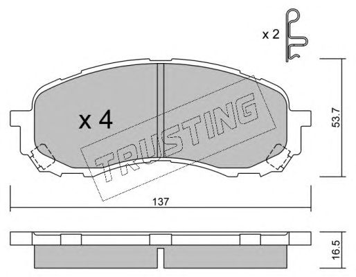 set placute frana,frana disc