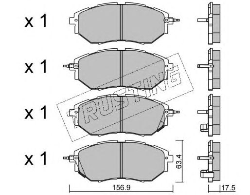 set placute frana,frana disc