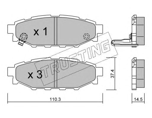 set placute frana,frana disc