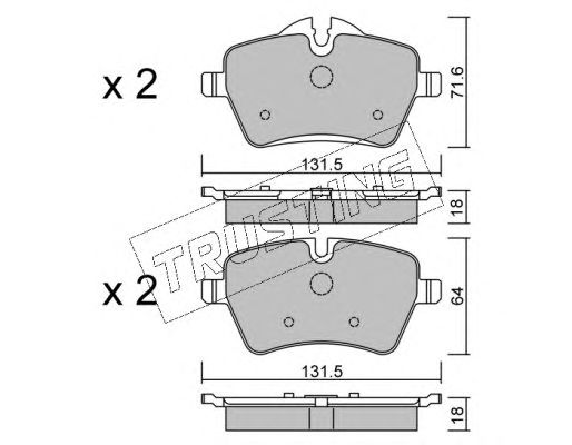 set placute frana,frana disc