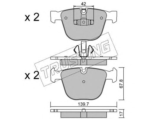 set placute frana,frana disc