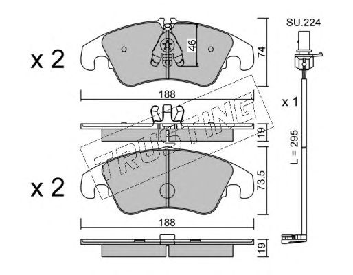 set placute frana,frana disc