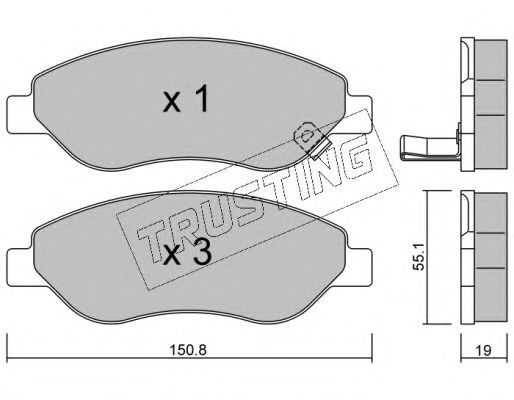 set placute frana,frana disc