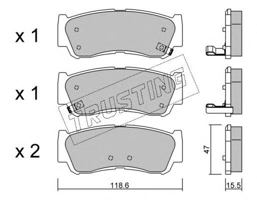 set placute frana,frana disc