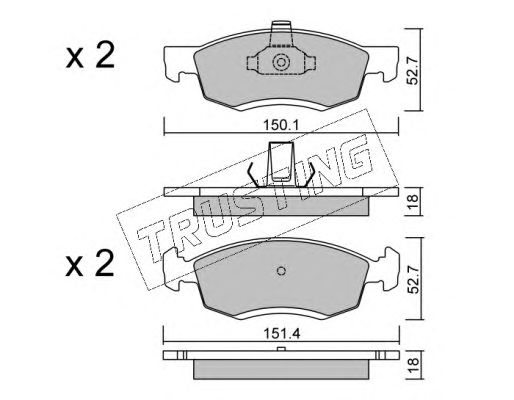 set placute frana,frana disc