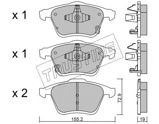 set placute frana,frana disc